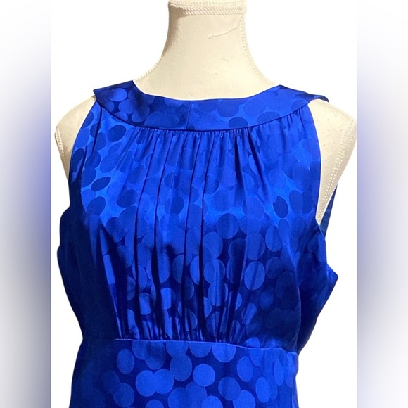 Maggy London Blue Ruched Tiered Halter Midi Dress - Picture 3 of 8